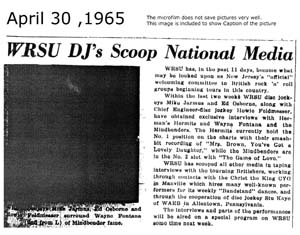 1965 - WRSU was always on the go.