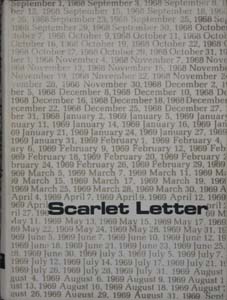 The 1969 Scarlet Letter Year Book Cover