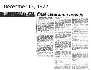1972 - Final Clearance Comes - Now the next step begins