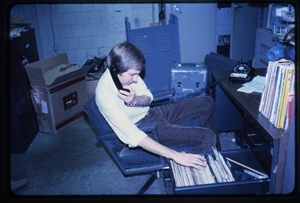 1978 WRSU Orientation Slide Show<br/>Tech Desk with Tom Chabrack<br>Slide #35