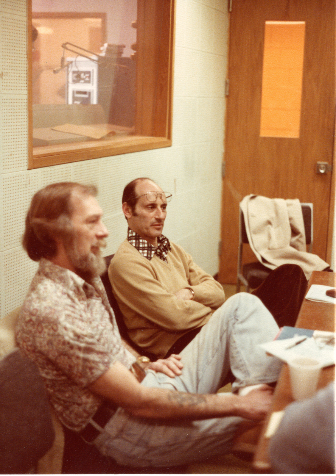 1978 Mike Blishak in Studio A - Possibly this photo was taken during the interview for the 30 Years on the Banks program.