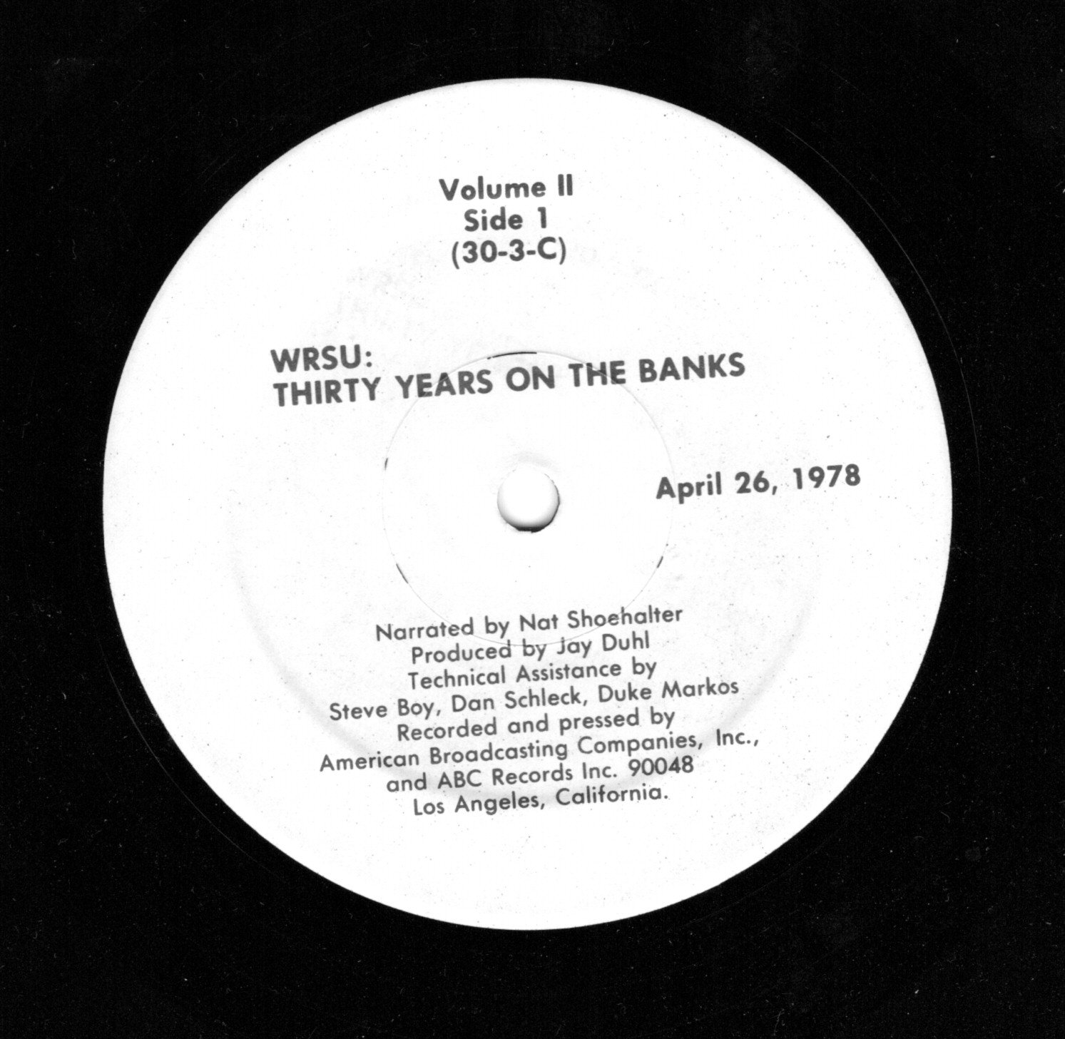 1978 30 Years on the Banks Jacket Cover - Printed by ABC Records