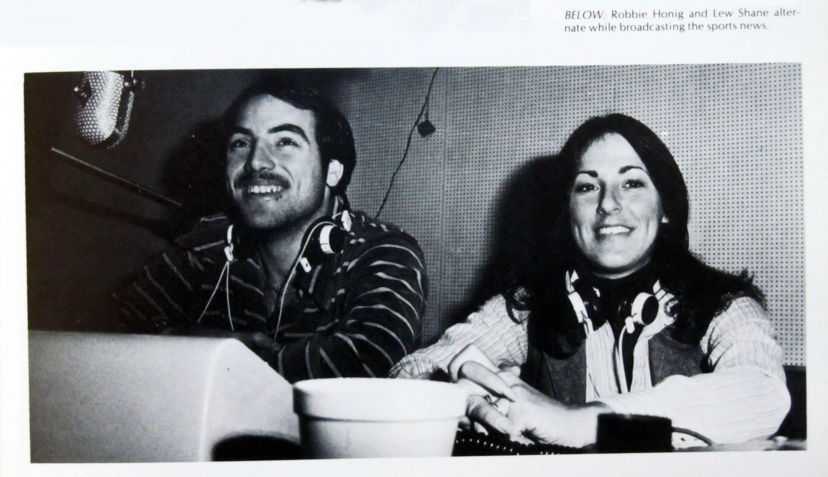 1979 - Lew Shane and Robbie Honig in Studio A doing the News