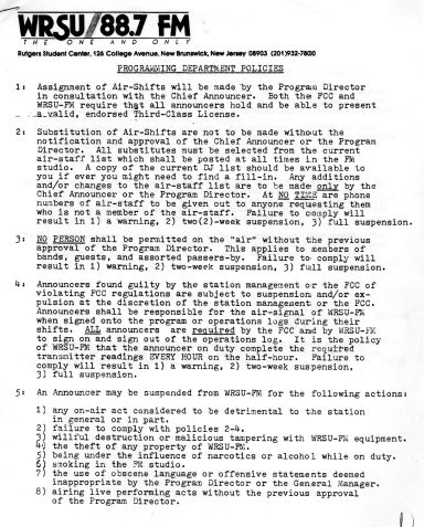 1985 More Policy Documents
