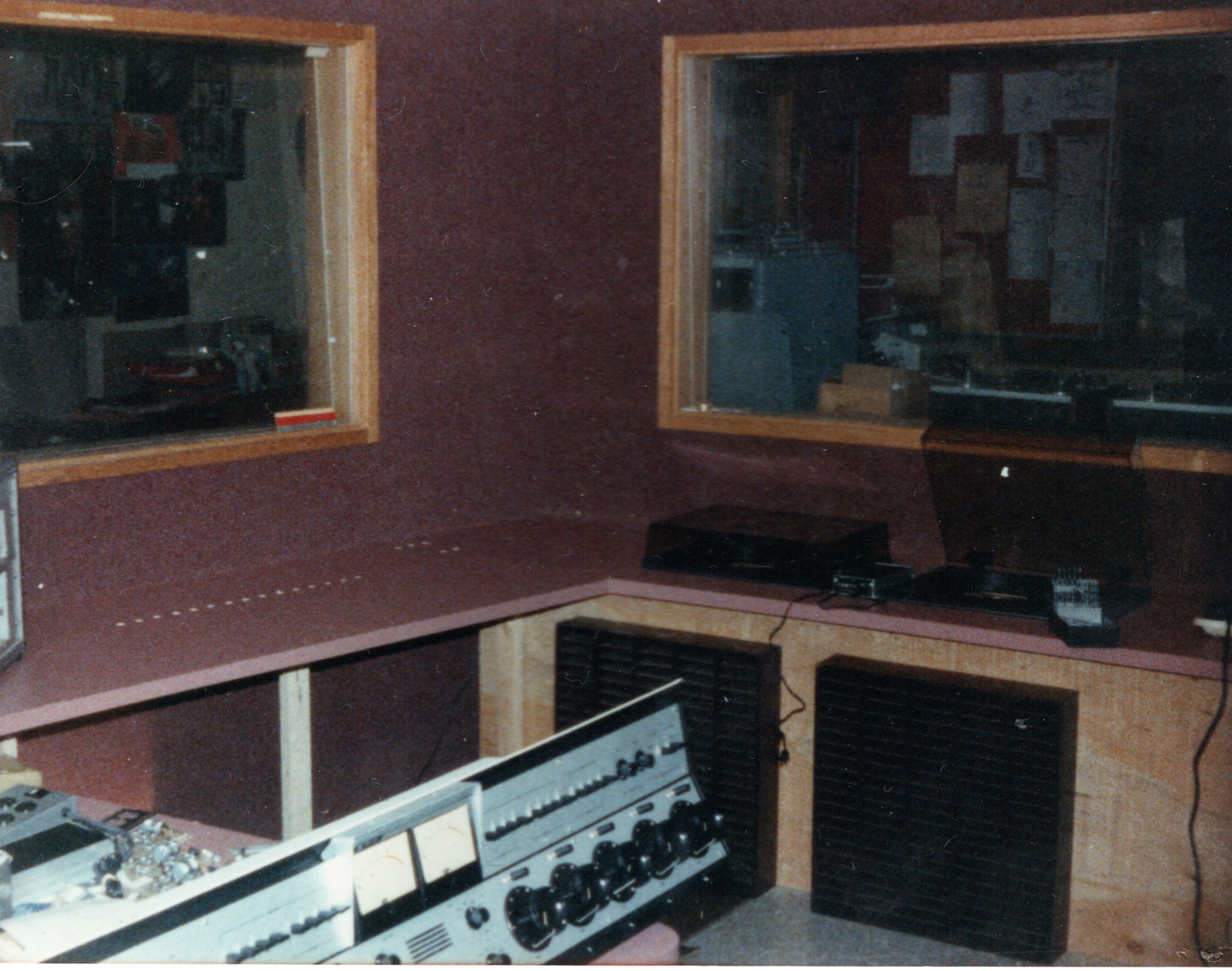 1985-Production Rebuild - With the wall Covering in place and the cabinets coming along.