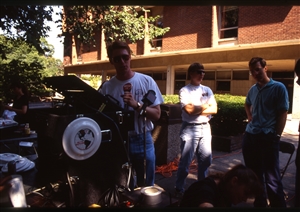 1987 WRSU Orientation Slide Show<br/>WRSU on a Remote<br>Dallas Herold, Greg Nelson, Dan Schleck<br>Slide #43