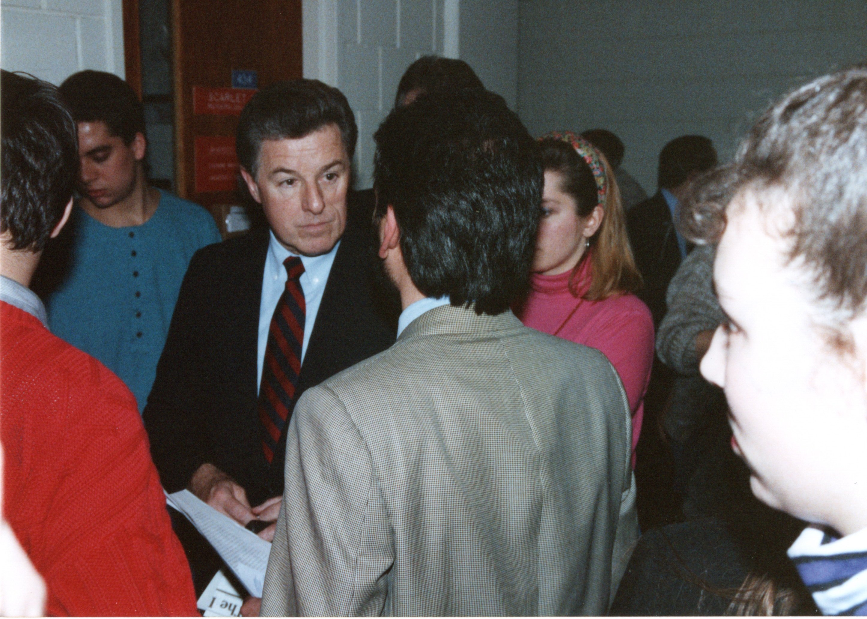 Governor Jim Florio – In the Hallway outside WRSU - 1992