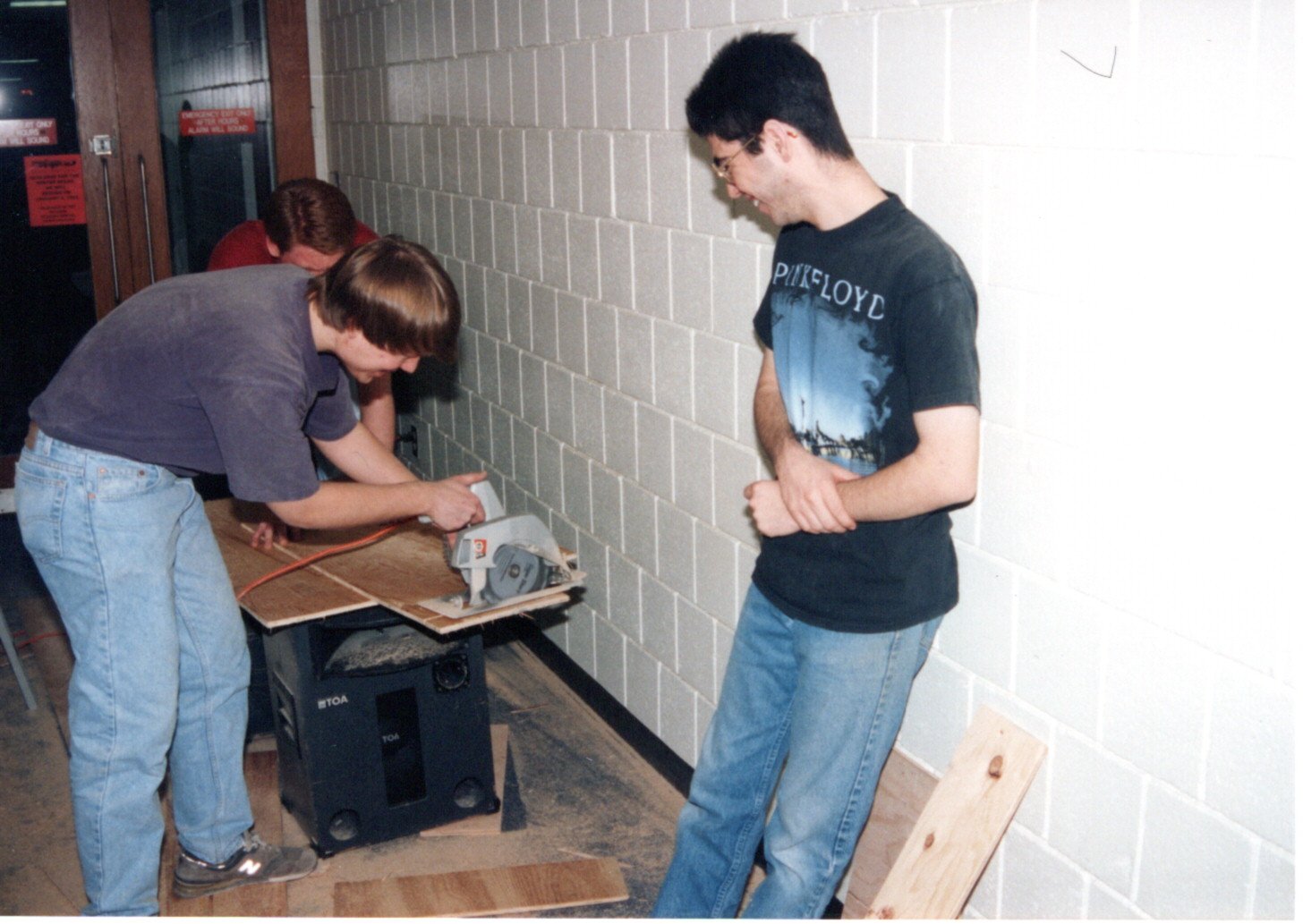 1995 - Studio B Rebuild - Back:Dallas Herold and Front:Greg Nelson, Unknown