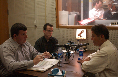 2001 - President McCormick on the Air on WRSU-FM