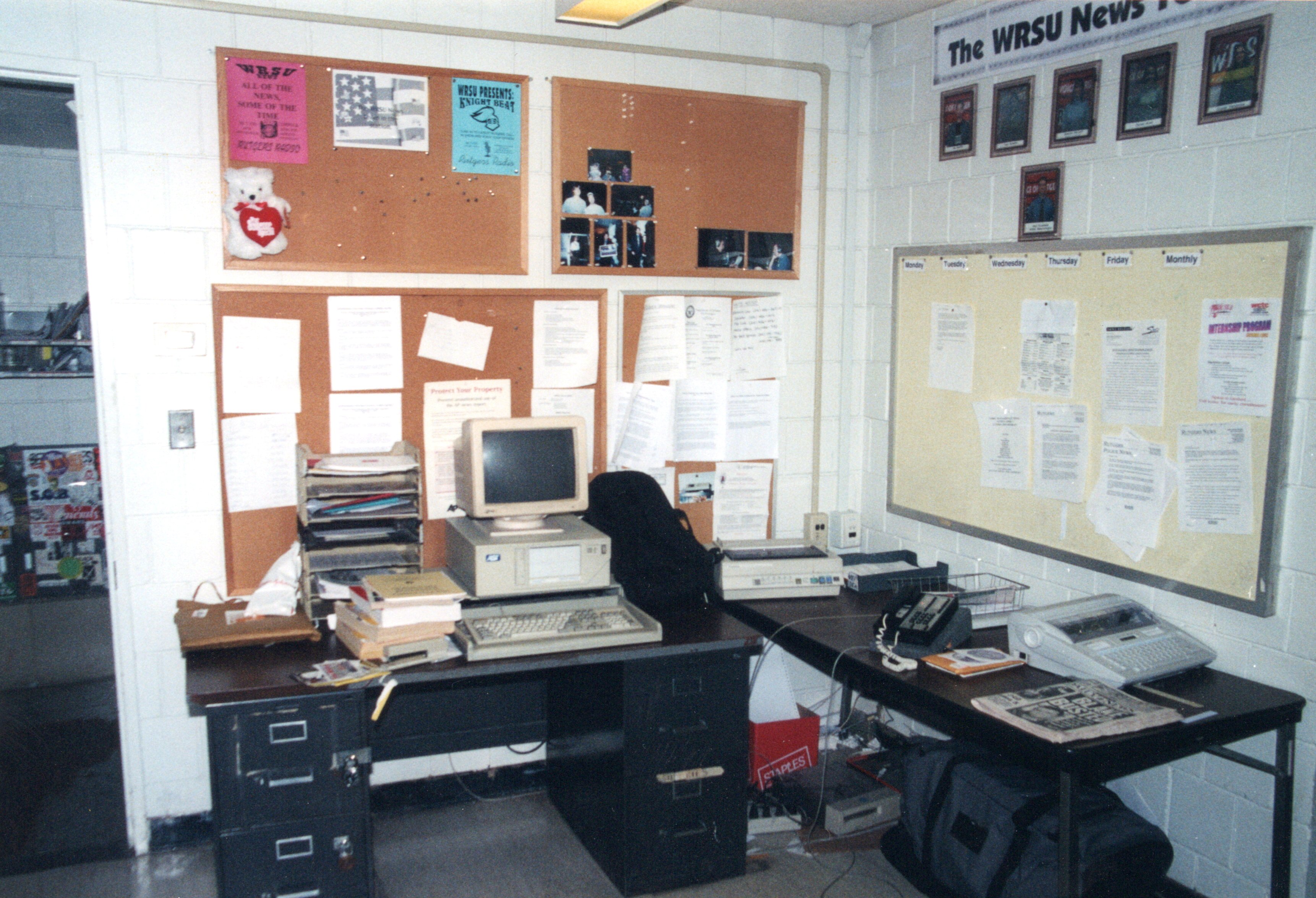 2002 - News Room - AP computer - Dot Matrix Printer and Type Writer.