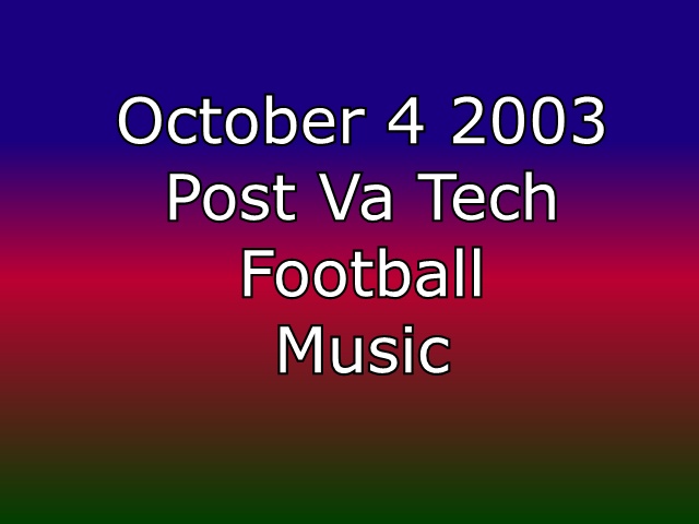 2003 10 04 show post game vatech