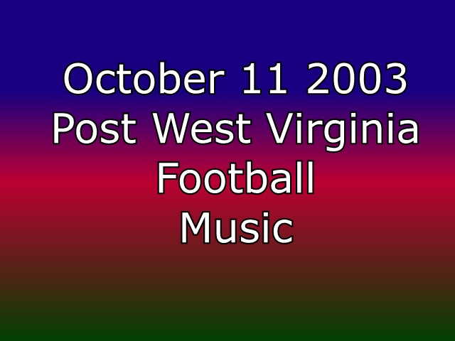 2003 10 11 show postgame ru wva football