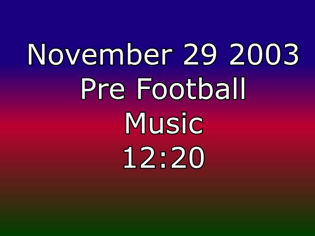 2003 11 29 1220 show post game music