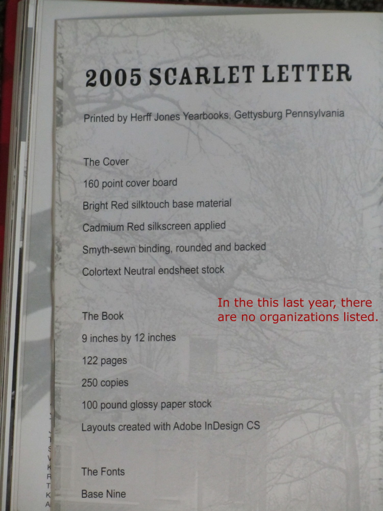 Last Scarlet Letter 2005 - Only 250 copies.