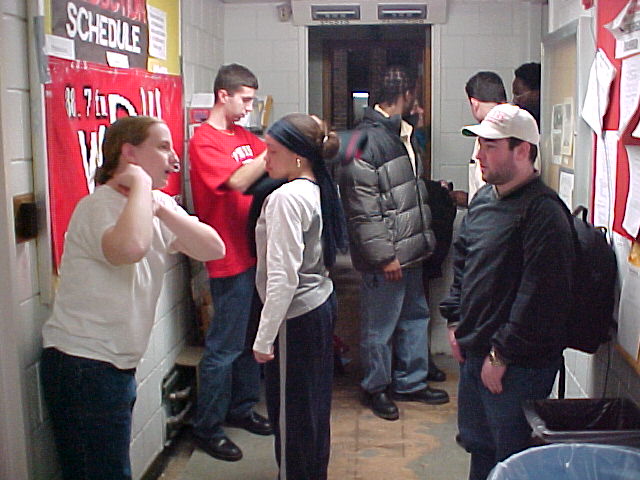 2006 - In the hall during picturing taking. - See the Banner on the wall.