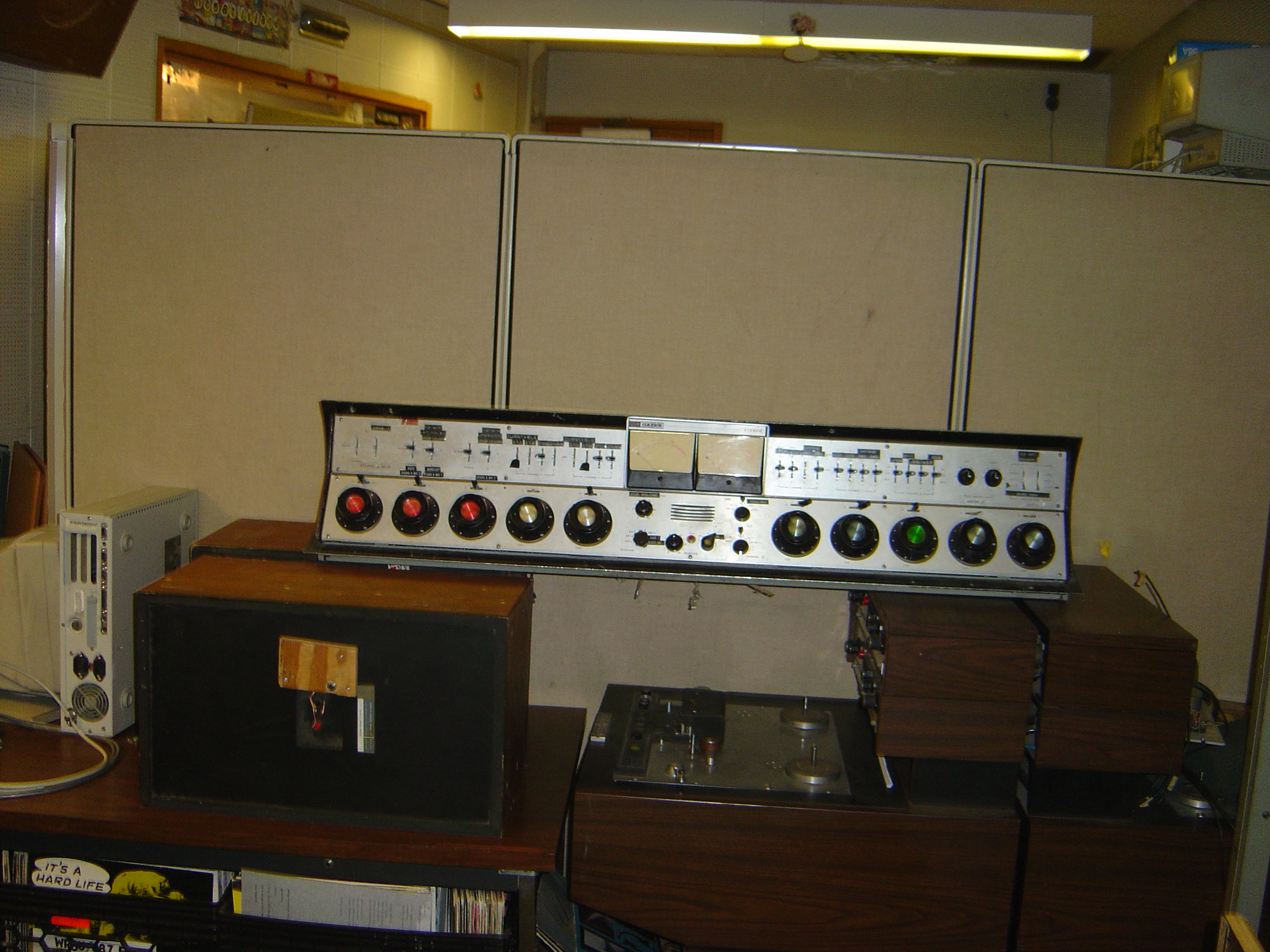 The OLD FM Console in Studio A.