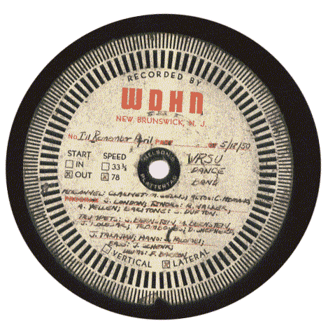 I ll Remember April - WRSU Dance Band - Recorded May 18 1950 <br>WDHN was a FM 93.5  New Brunswick radio 1000 watt station owned and operated by the Daily Home News and the Boyd family. The station was on the air in the 1940s and early 1950s.