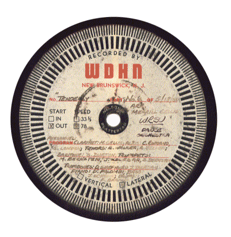 Tenderly  - WRSU Dance Band - Recorded May 18 1950<br>WDHN was a FM 93.5 New Brunswick radio 1000 watt station owned and operated by the Daily Home News and the Boyd family. The station was on the air in the 1940s and early 1950s.