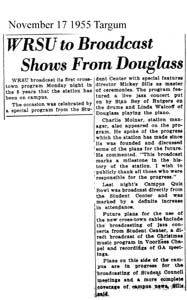 1955 - Scarlet Letter - WRSU's FIRST broadcast from Douglass.