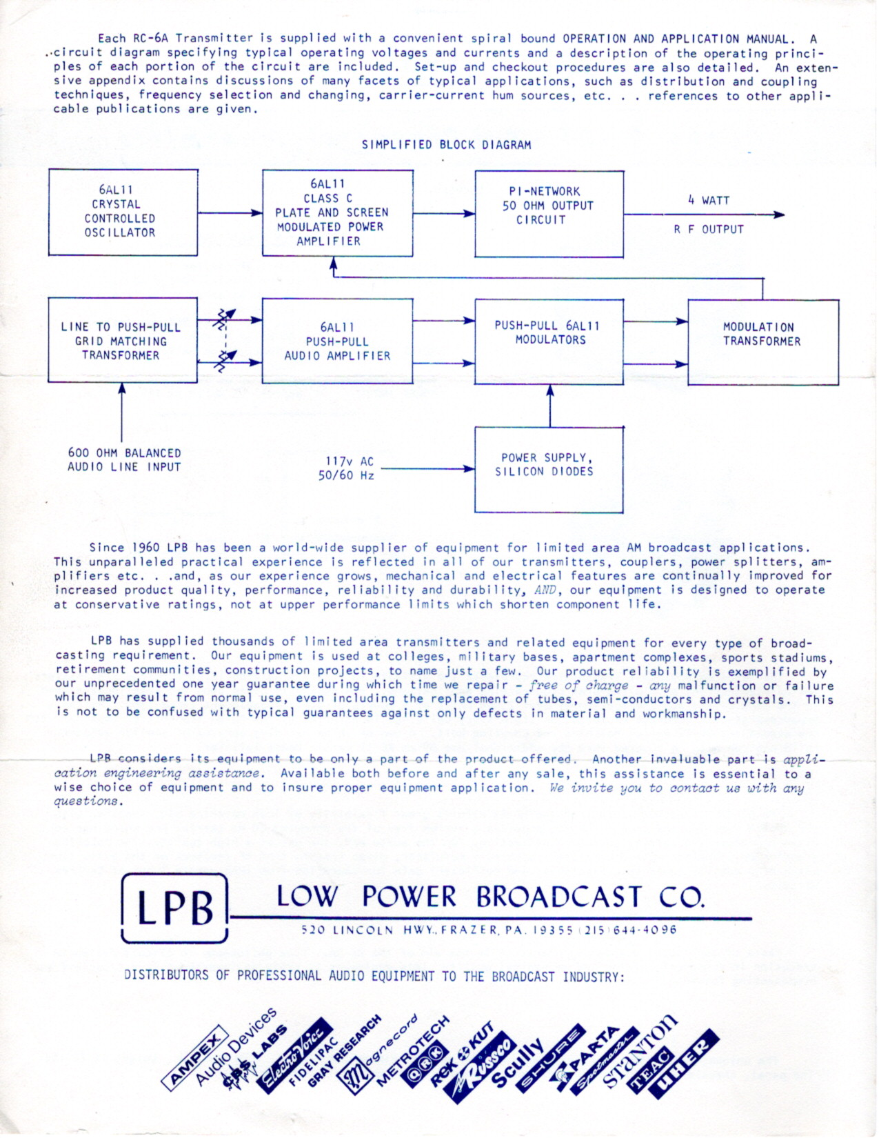 The LBP Professional Closed Carrier AM Transmitter - Page 2