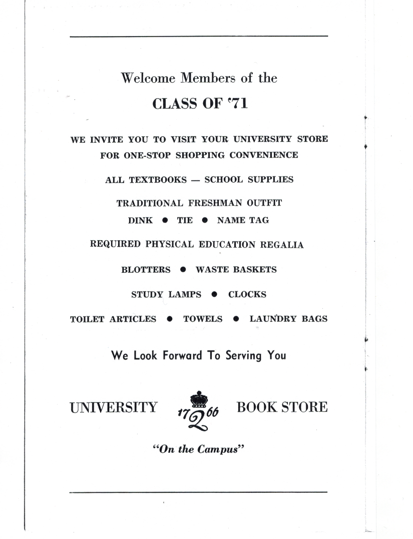 1967 WRSU Welcome Package - Page 9</br>Supplied by Richard Harvey ^74