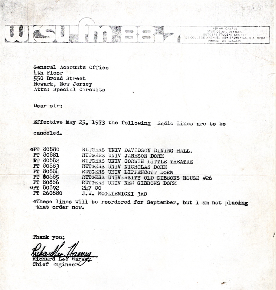 1973 - Radio Line Documentation
