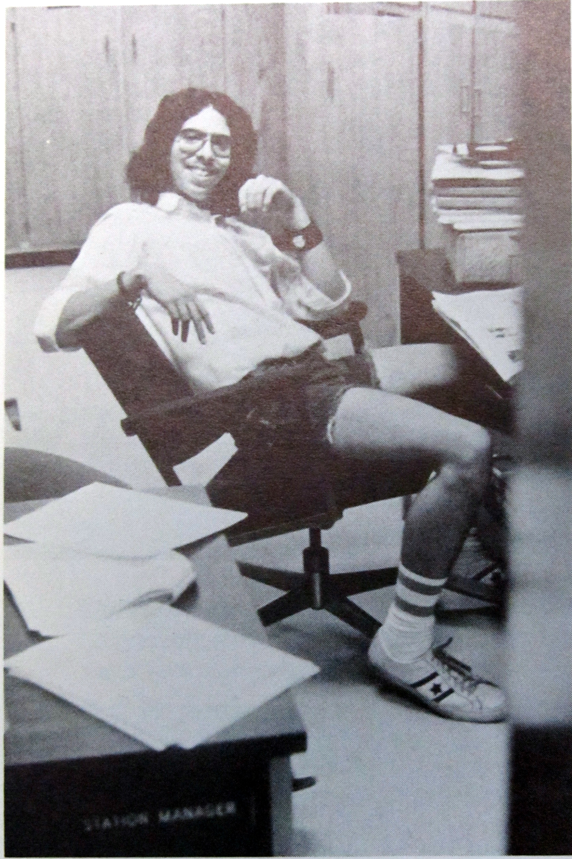 Mark Greenberg in the Record Library. Notice how empty the room is.