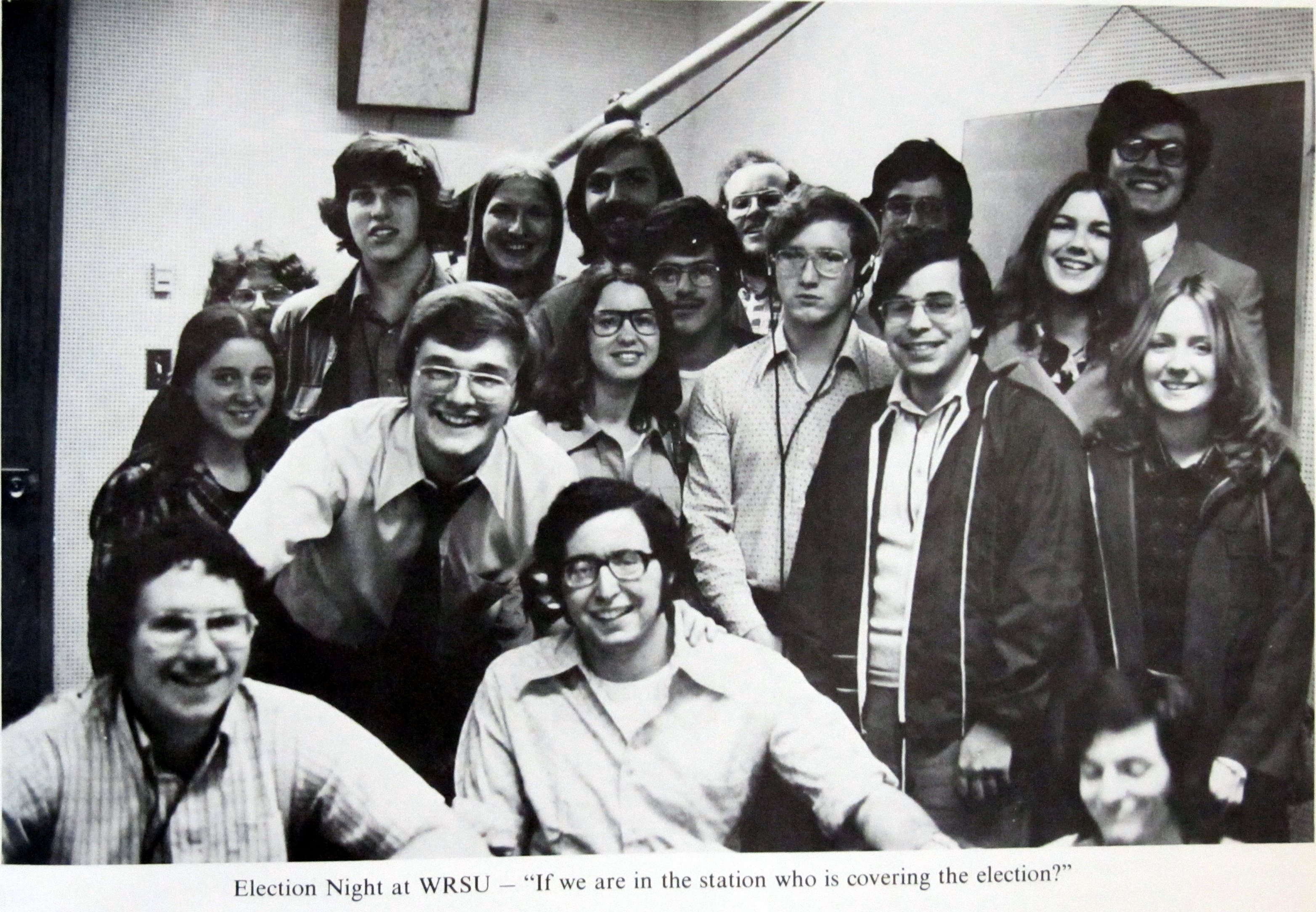 1975 Scarlet Letter - The election night crew