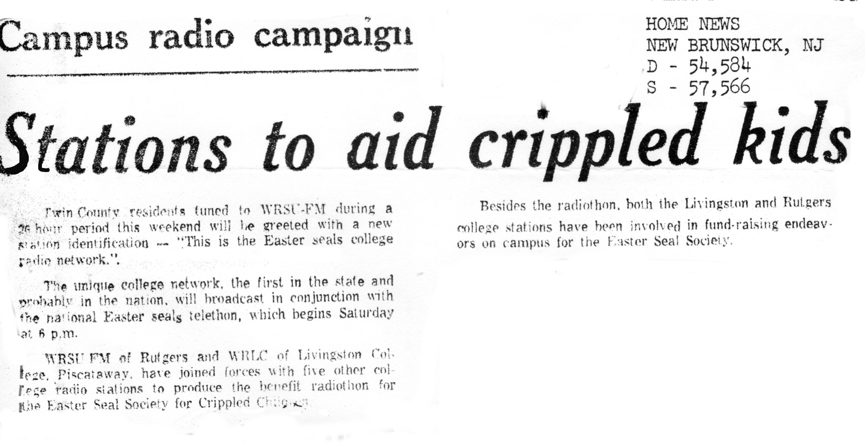 1976 - Radiothon for Cripple Kids