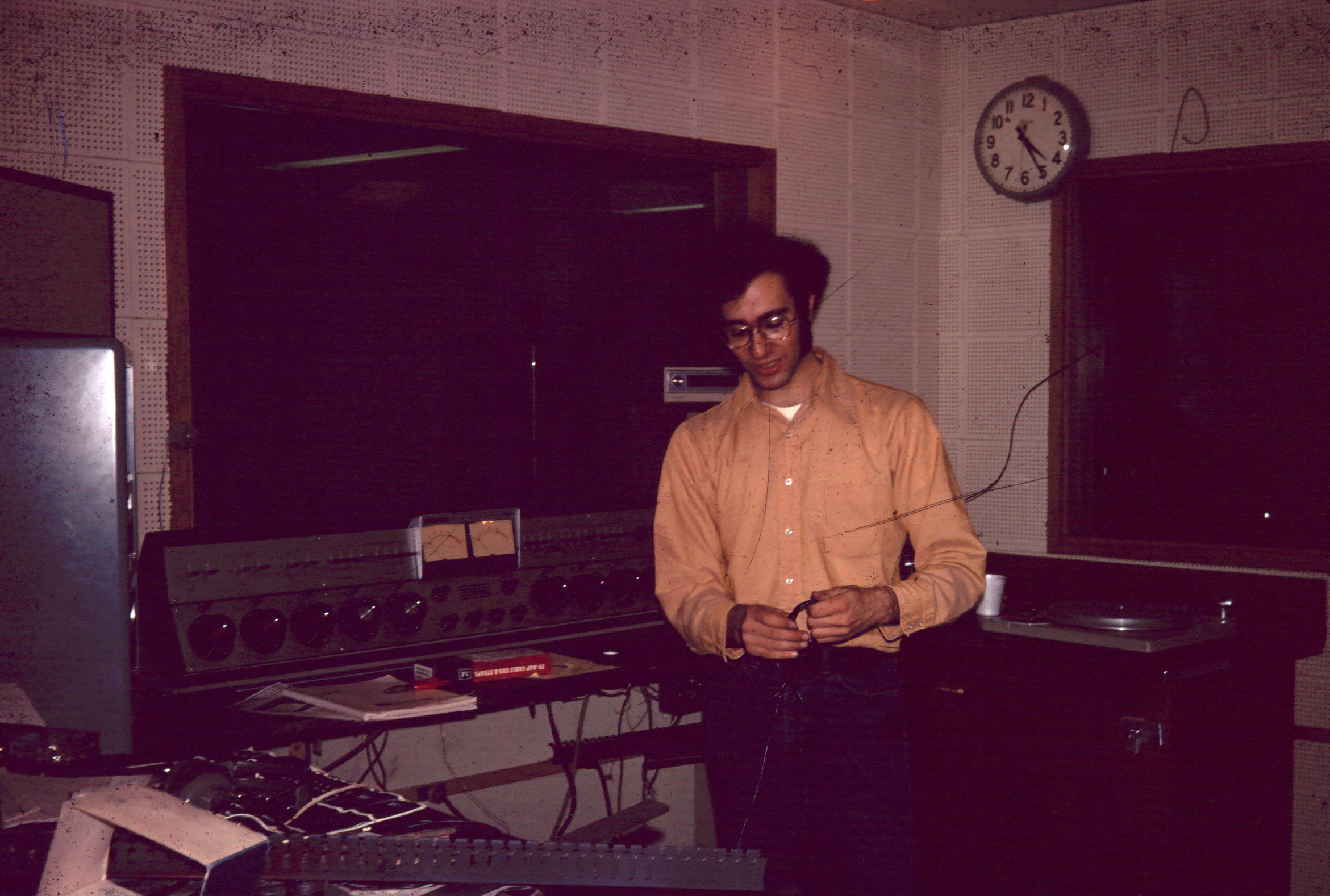 Mark Harris 76 In Production - FM on the Right. Studio A in Center<br/>WRSU @nd FM Chief Engineer.