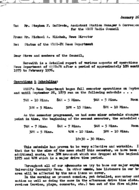 1976 Radio Council Business - The News Department