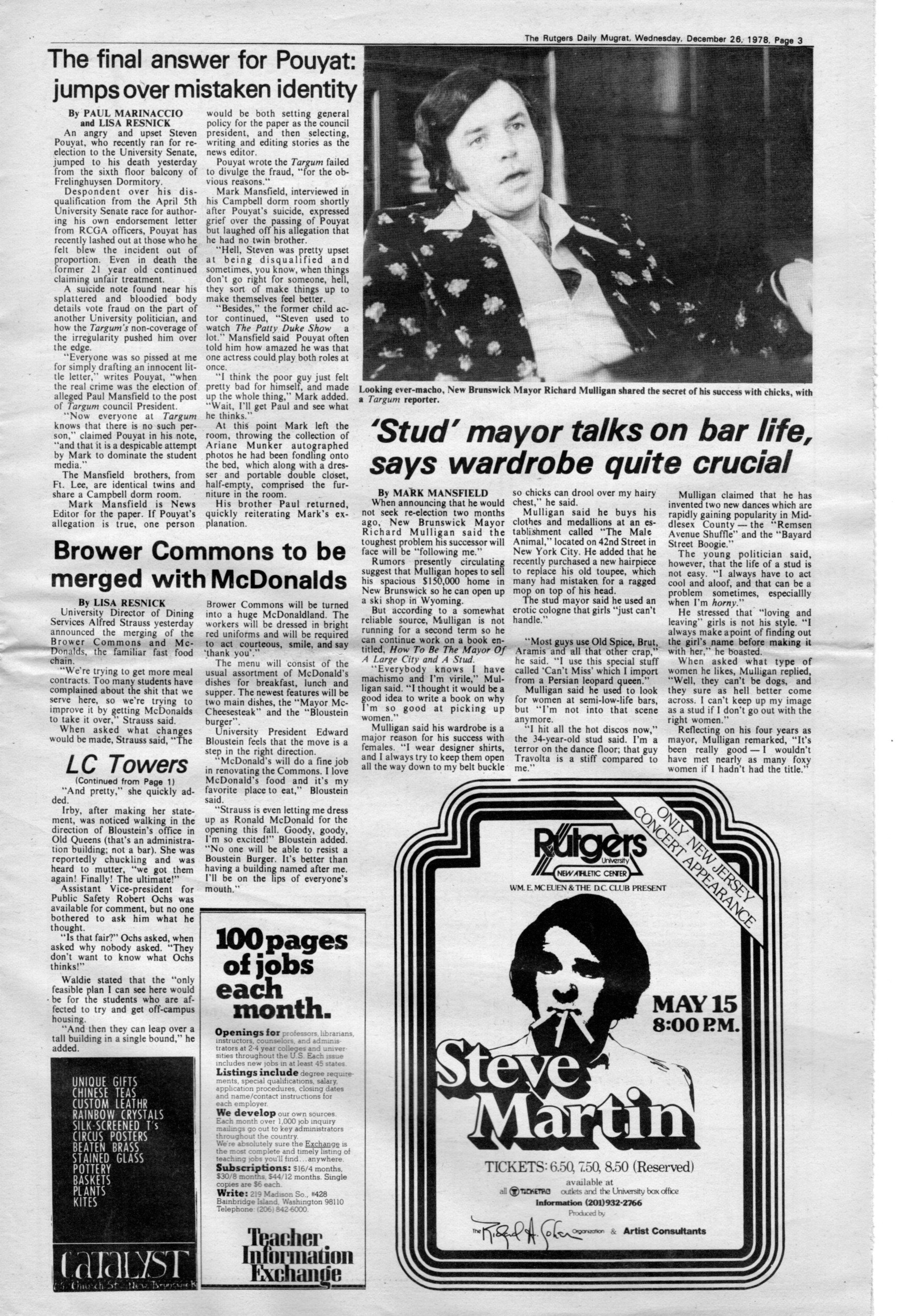 Mugrat - April 26 1978 <br/>Same day as WRSU's 30 Anniversary<br/>Coincidentally ??