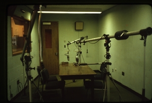 1978 WRSU Orientation Slide Show<br/>Studio A from the FM Side<br>Slide #41