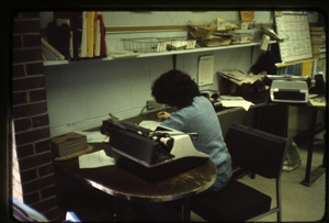 1978 WRSU Orientation Slide Show<br/>News Room <br> Slide #44