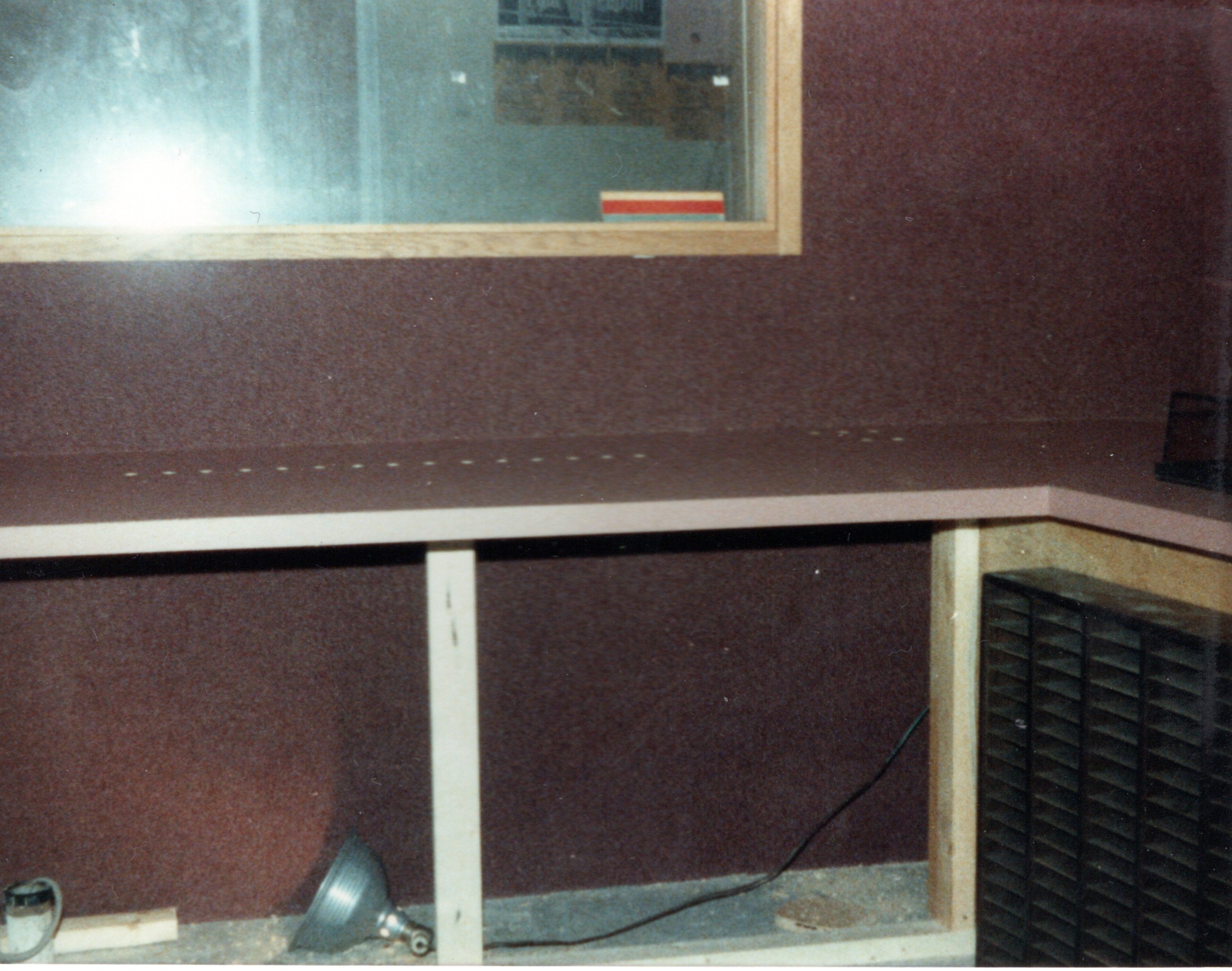 1985-Production Rebuild - With the wall Covering in place and the cabinets coming along.