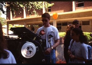 1987 WRSU Orientation Slide Show<br/>WRSU on a Remote<br>Dallas Herold<br>Slide #31_2