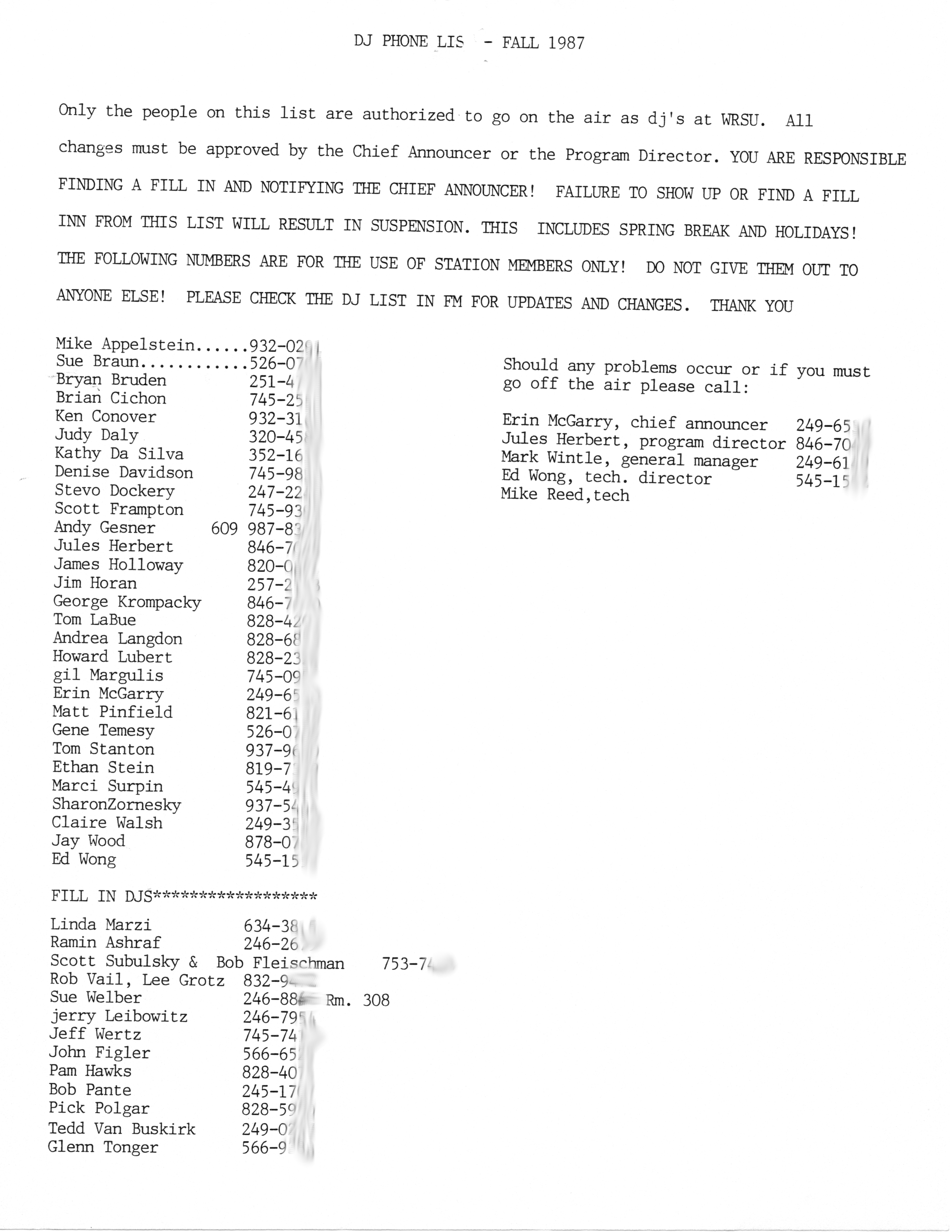 1987 - New Student Guide Page 1