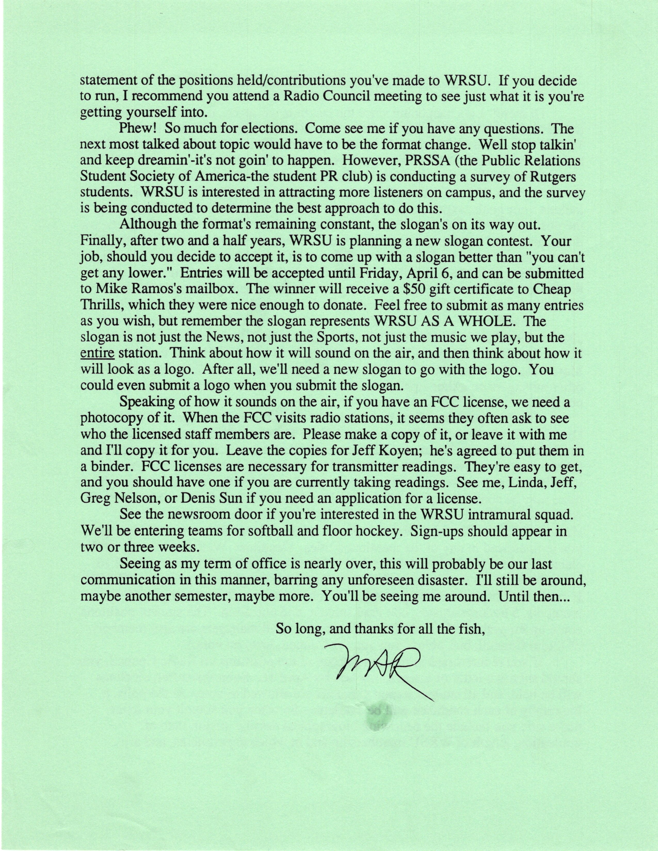 1990 March 10 - Open Letter from GM Mike Reed Page 2