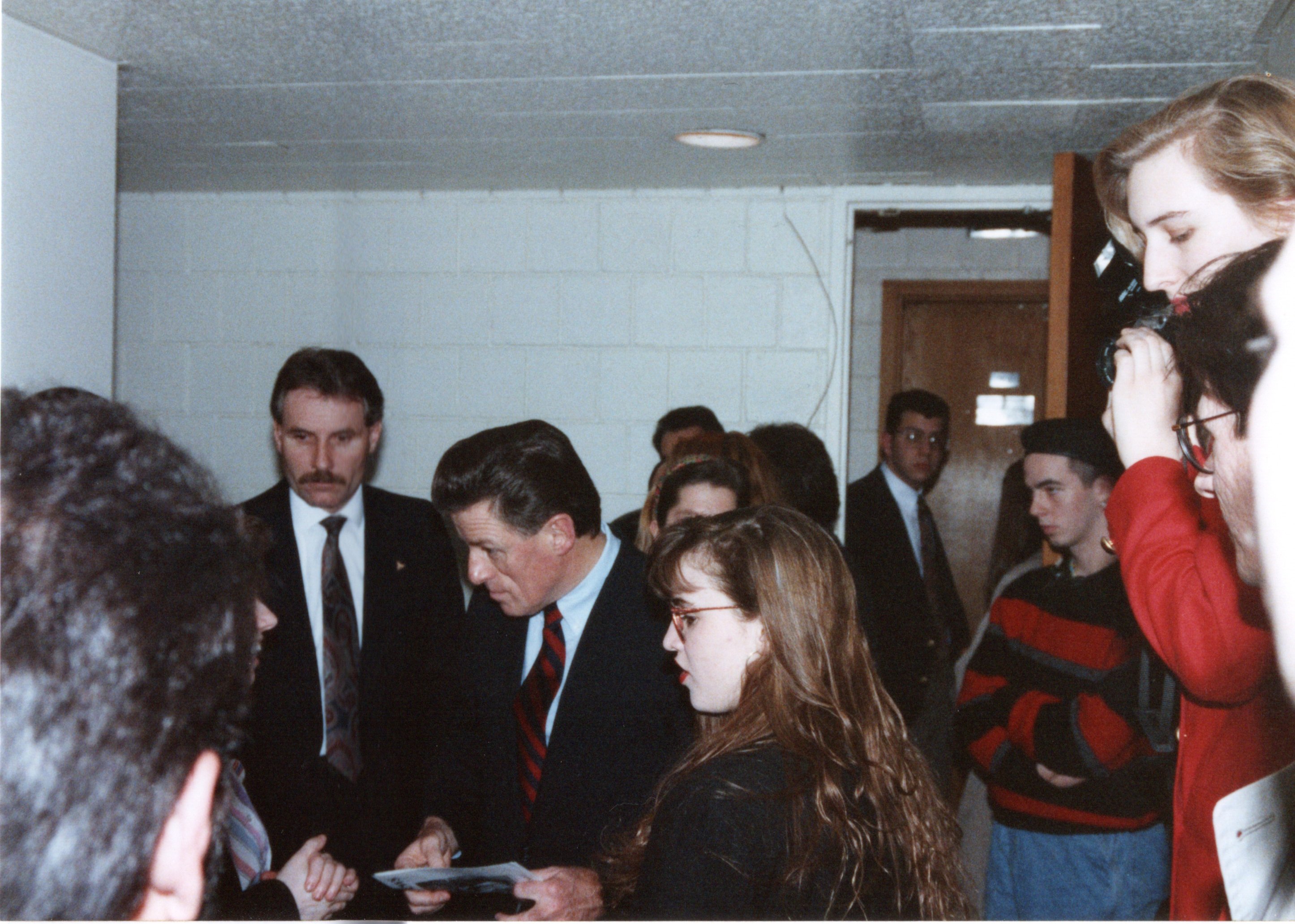 Governor Jim Florio – In the Hallway outside WRSU - 1992