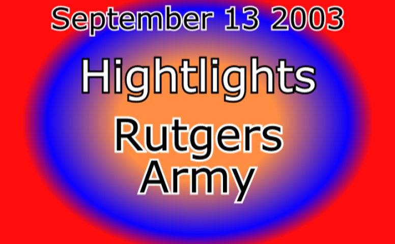 ru 36 army 21 football Sept 14 2003 Highlights