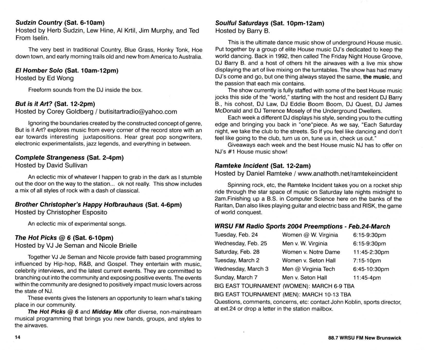 2004 - Program Guide Page 15