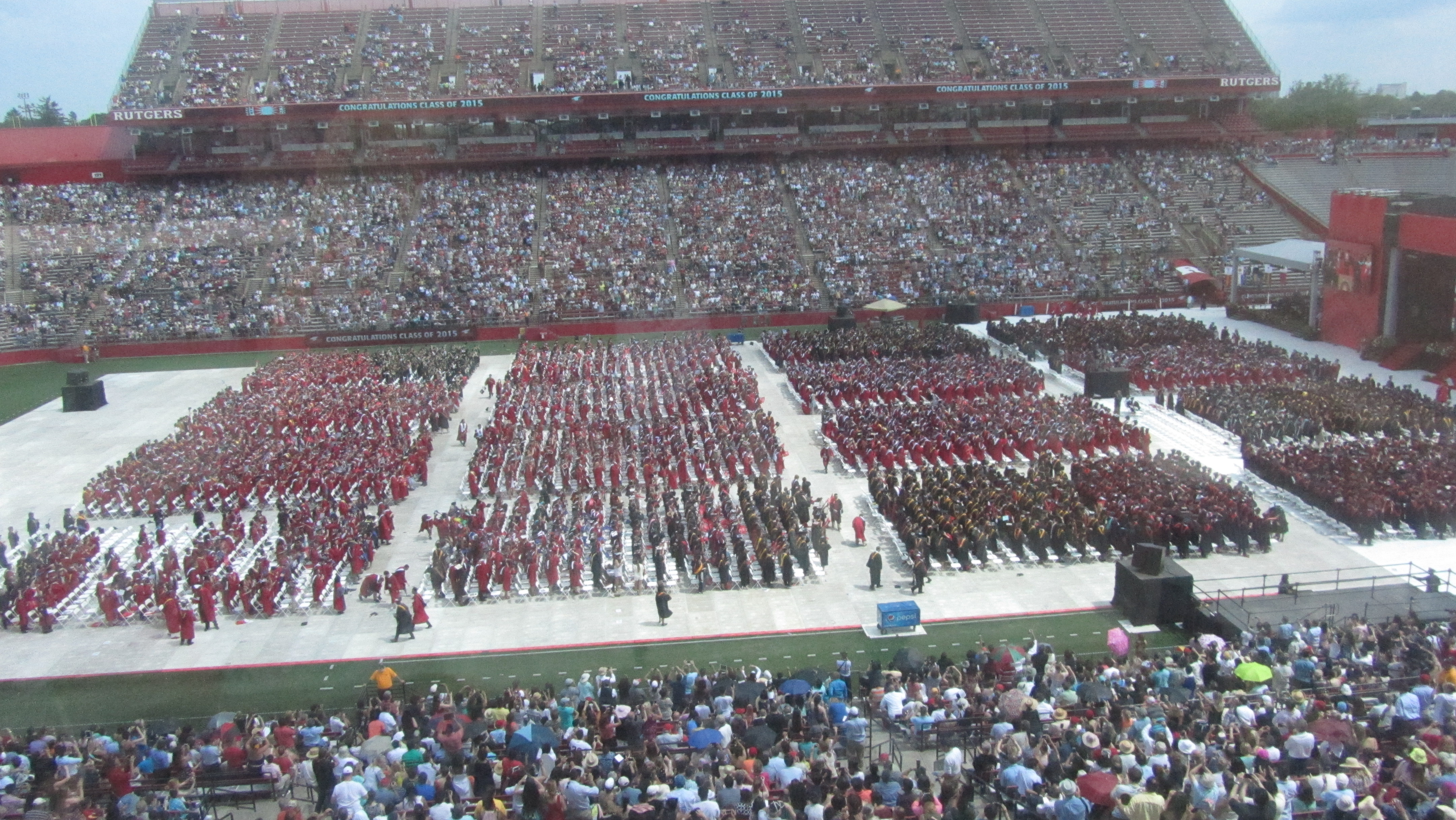 2015 Rutgers Graduation in Rutgers Stadium - Live on WRSU