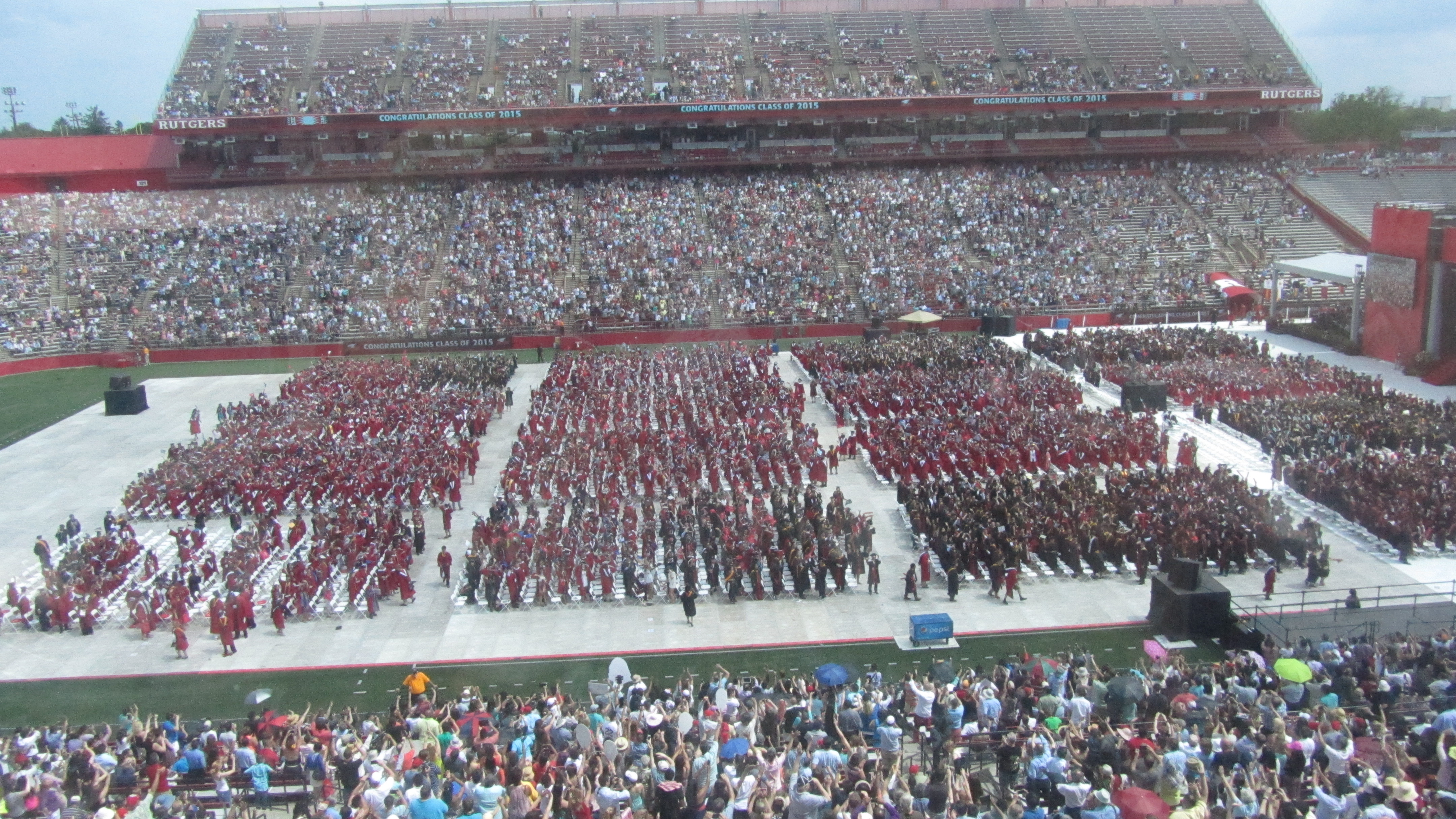 2015 Rutgers Graduation in Rutgers Stadium - Live on WRSU