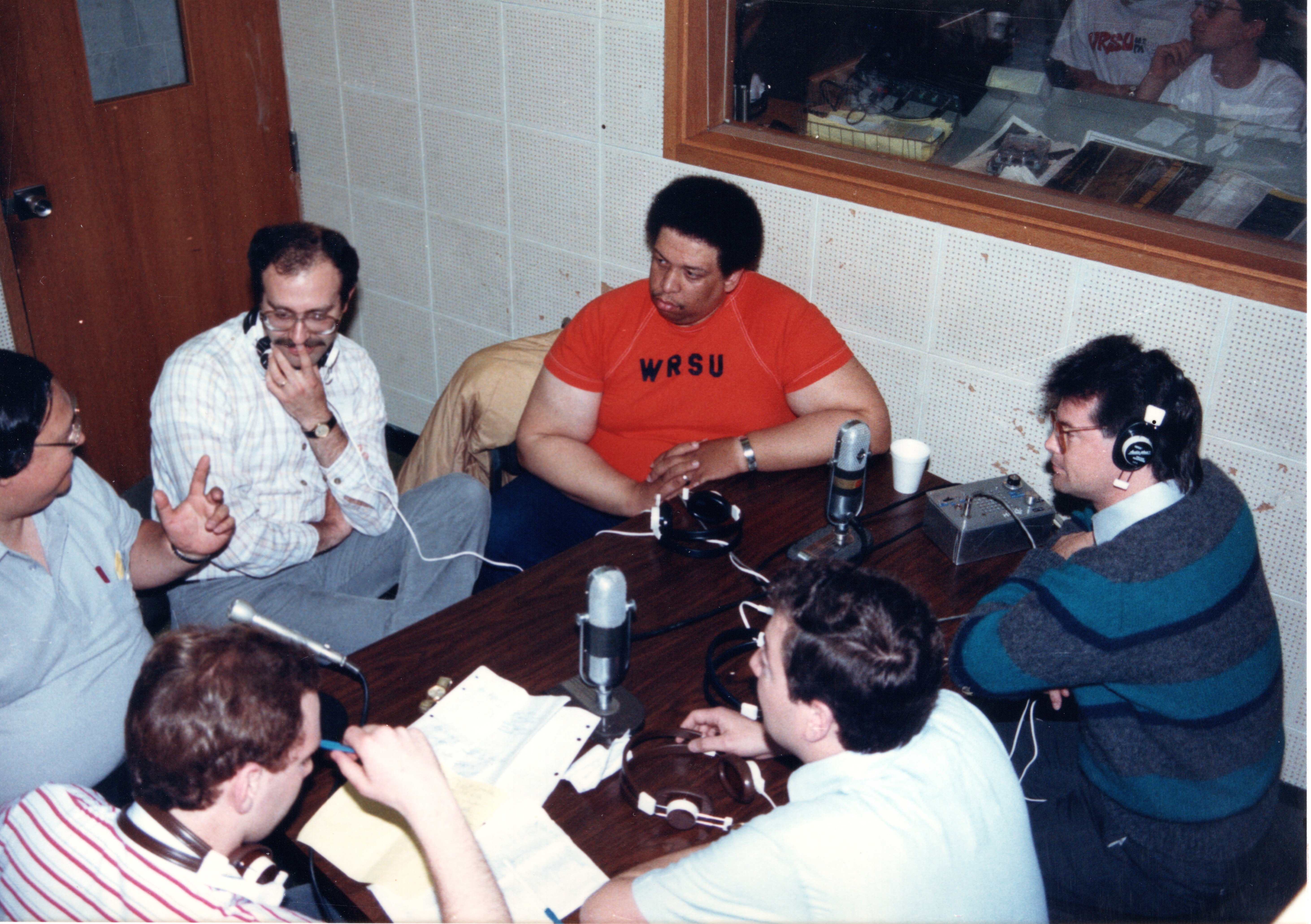40 Years WRSU Reunion L-R Rich Harvey, Mark Harris, Ron Hope, Mike Centore, Bob Koska