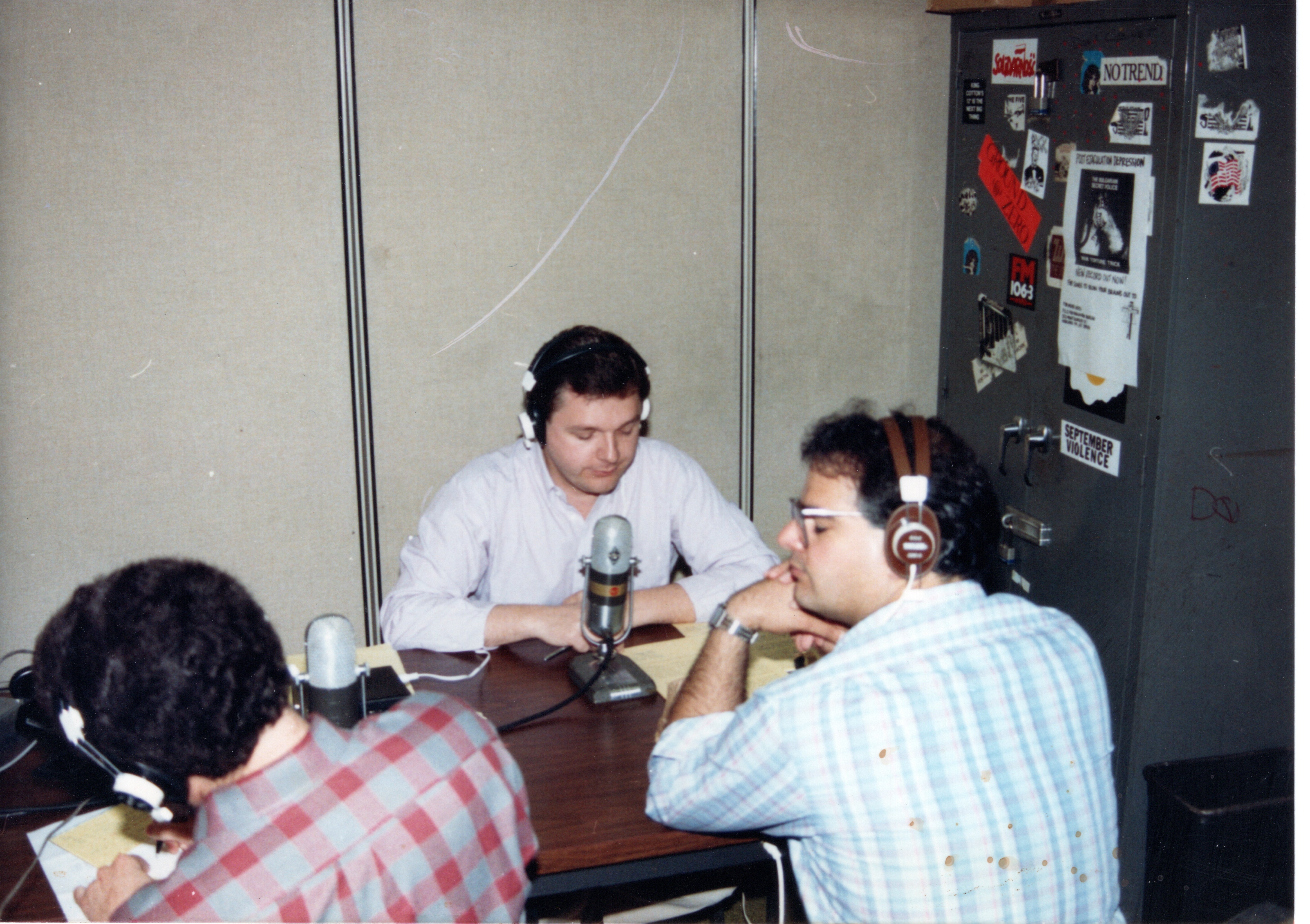 1988 40 Years WRSU Reunion Stu Naar, Mike Blishak, Duke Markos