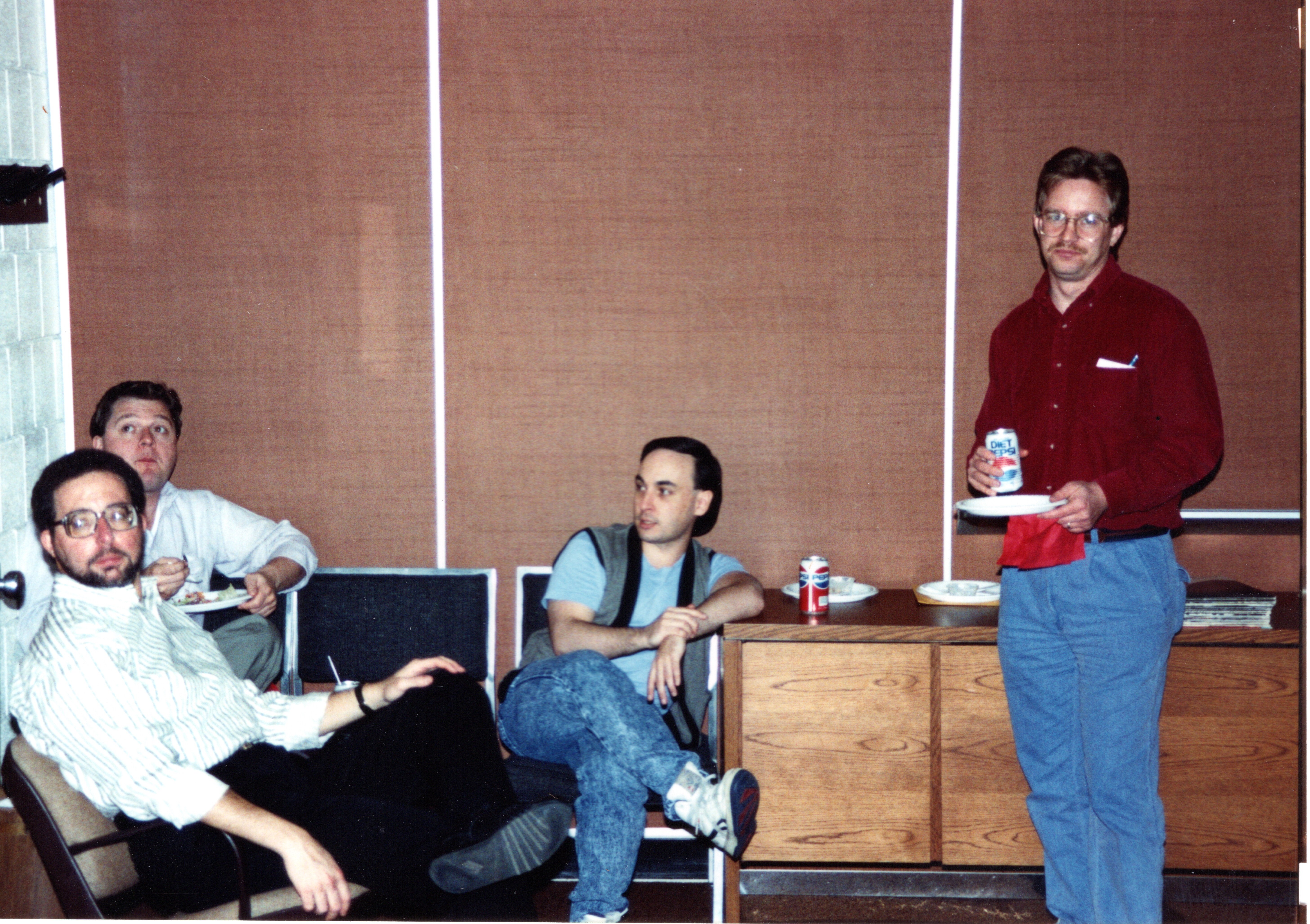 1990 WRSU Alumni Day Stu Naar, Mike Blishak, John ODonnell, Unknown