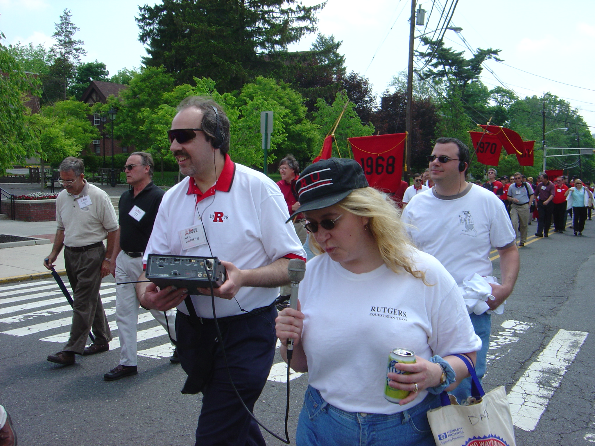 Marc Walker, Joyce Romanski, Rich Keller on College Avenue