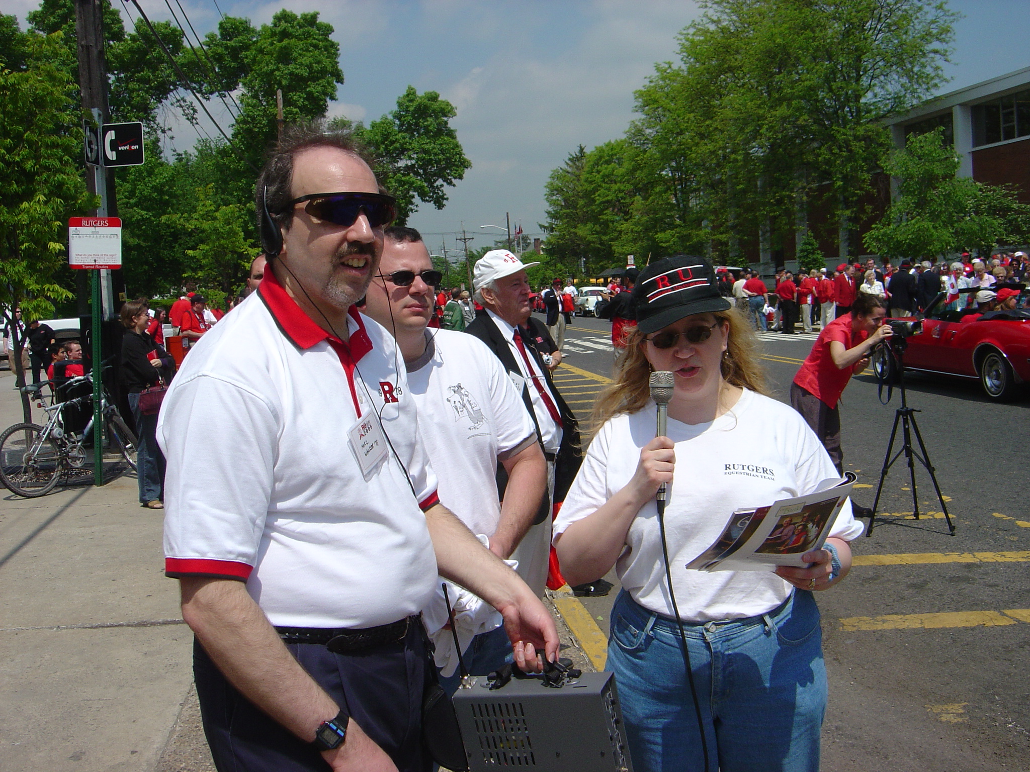 Marc Walker Rich Keller, Joyce Romanski on College Avenue